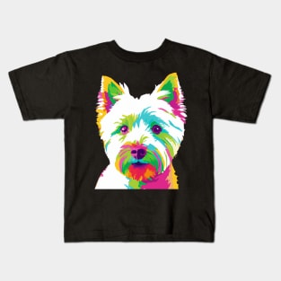 West Highland White Terrier Pop Art - Dog Lover Gifts Kids T-Shirt